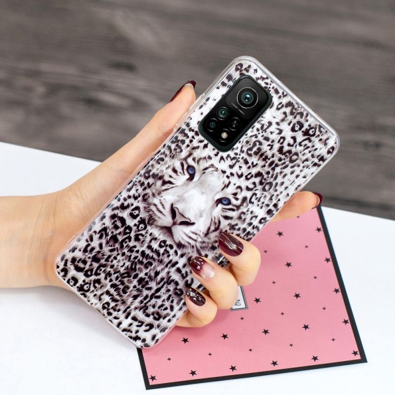 Cover for Xiaomi Mi 10T / 10T Pro Fluorescerende Leopard