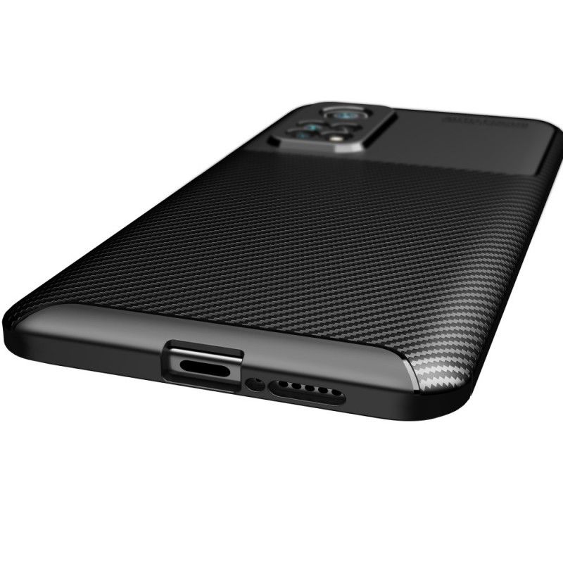 Cover for Xiaomi Mi 10T / 10T Pro Sort Fleksibel Kulfibertekstur