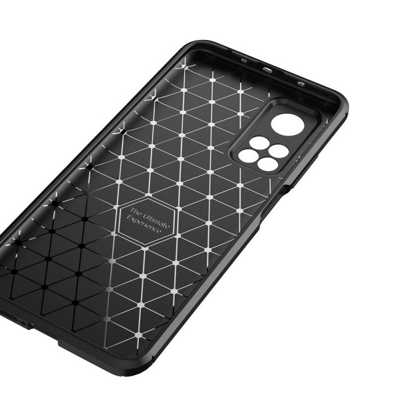 Cover for Xiaomi Mi 10T / 10T Pro Sort Fleksibel Kulfibertekstur