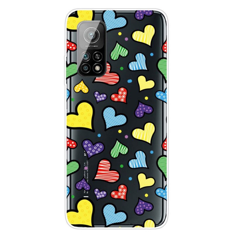 Cover Xiaomi Mi 10T / 10T Pro Flerfarvede Hjerter