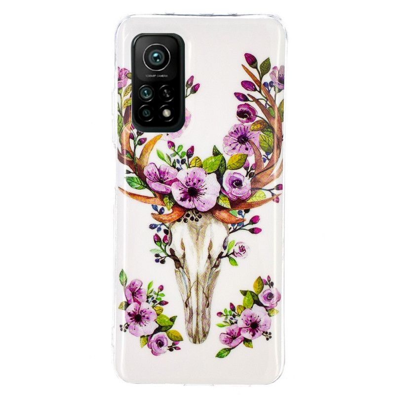 Cover Xiaomi Mi 10T / 10T Pro Fluorescerende Blomstrende Elg