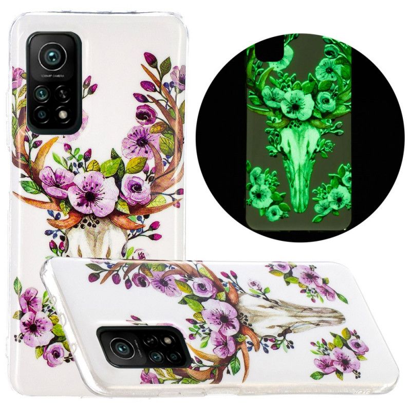 Cover Xiaomi Mi 10T / 10T Pro Fluorescerende Blomstrende Elg