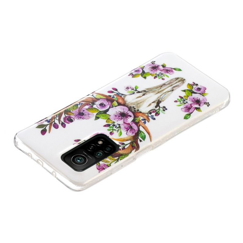 Cover Xiaomi Mi 10T / 10T Pro Fluorescerende Blomstrende Elg