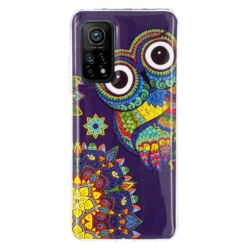 Cover Xiaomi Mi 10T / 10T Pro Fluorescerende Mandala Ugle