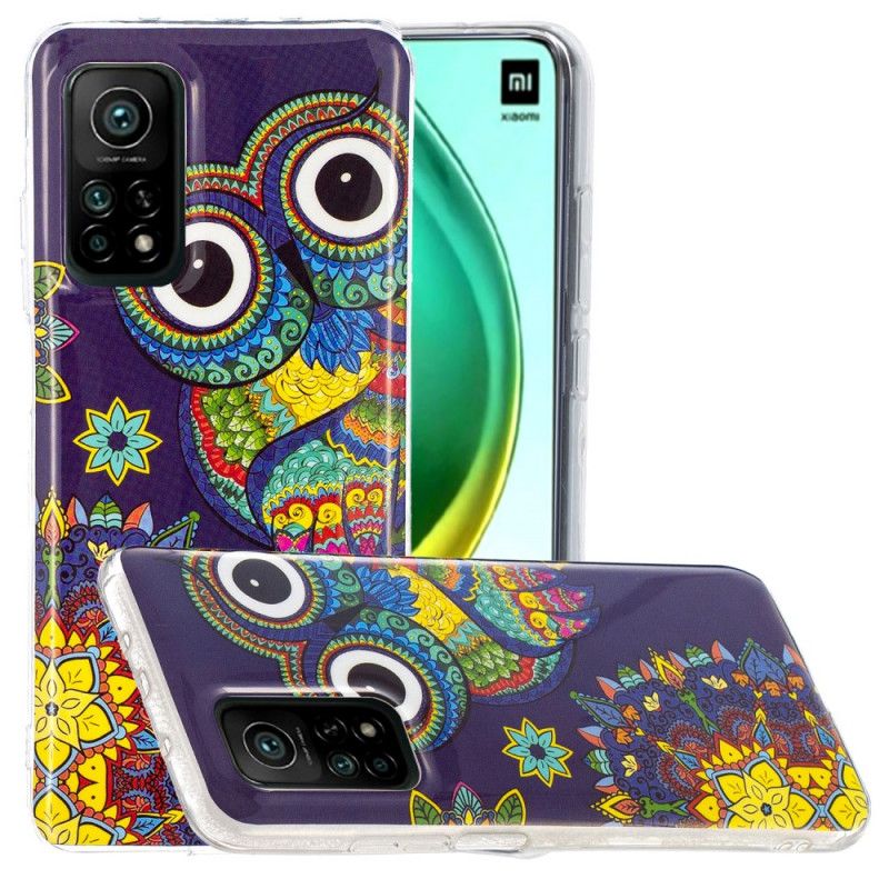 Cover Xiaomi Mi 10T / 10T Pro Fluorescerende Mandala Ugle