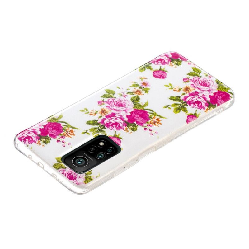 Cover Xiaomi Mi 10T / 10T Pro Mobilcover Fluorescerende Frihedsblomster