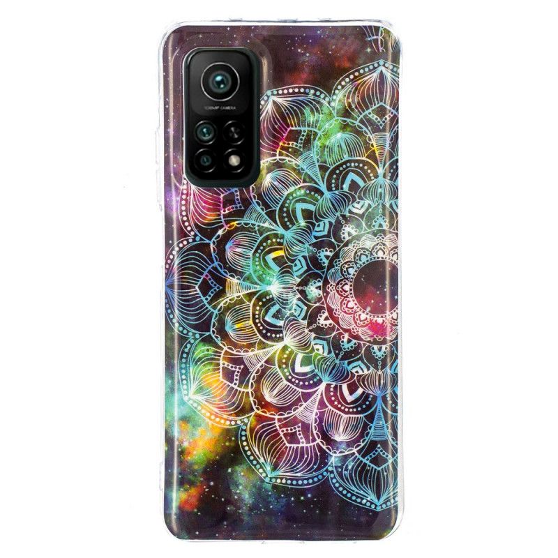 Cover Xiaomi Mi 10T / 10T Pro Sort Fluorescerende Blomsterserie