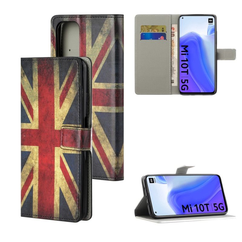 Flip Cover Læder for Xiaomi Mi 10T / 10T Pro Englands Flag