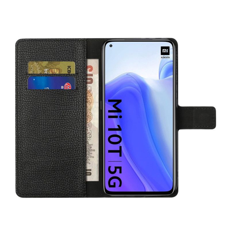 Flip Cover Læder for Xiaomi Mi 10T / 10T Pro Enkel Litchi