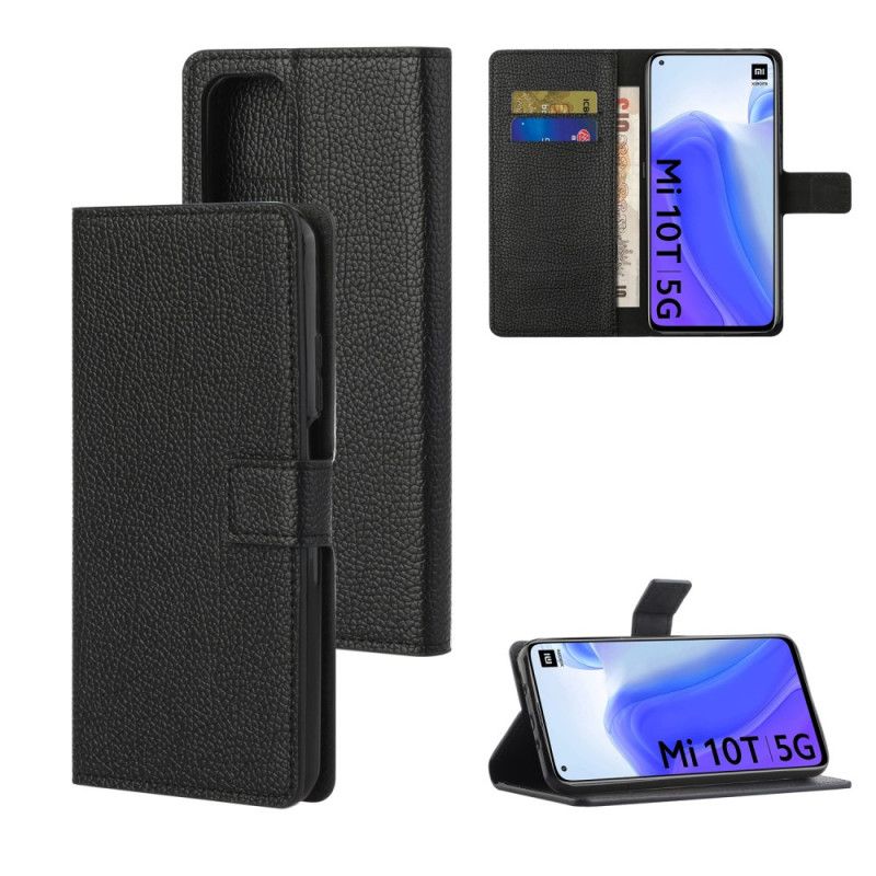 Flip Cover Læder for Xiaomi Mi 10T / 10T Pro Enkel Litchi