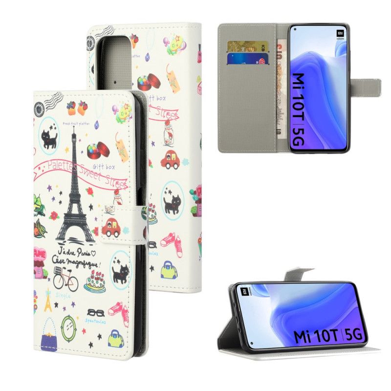 Flip Cover Læder for Xiaomi Mi 10T / 10T Pro Jeg Elsker Paris