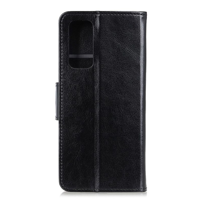 Flip Cover Læder for Xiaomi Mi 10T / 10T Pro Sort Blank Imiteret Læder