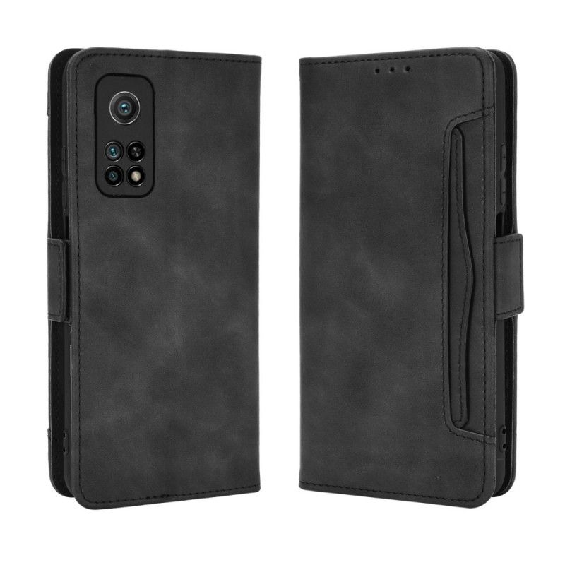 Flip Cover Læder for Xiaomi Mi 10T / 10T Pro Sort Førsteklasses Multikort