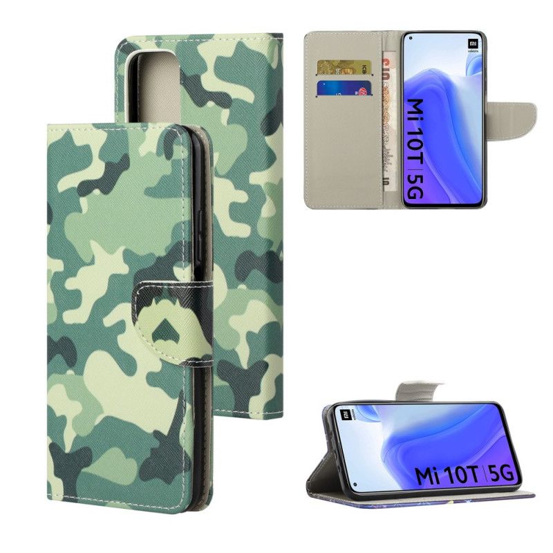 Flip Cover Læder Xiaomi Mi 10T / 10T Pro Camouflage Original