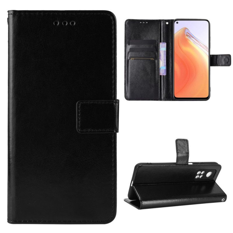 Flip Cover Læder Xiaomi Mi 10T / 10T Pro Sort Prangende Kunstlæder Beskyttelse