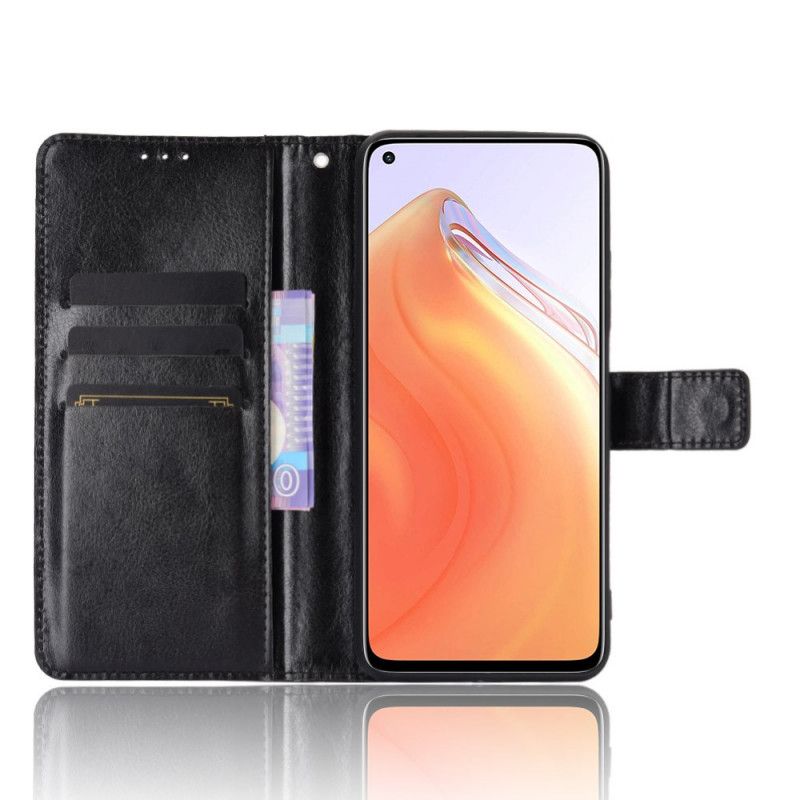 Flip Cover Læder Xiaomi Mi 10T / 10T Pro Sort Prangende Kunstlæder Beskyttelse