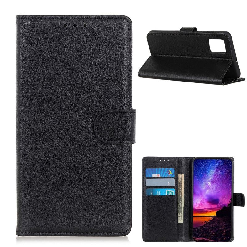 Flip Cover Xiaomi Mi 10T / 10T Pro Sort Premium Lychee-Lædereffekt