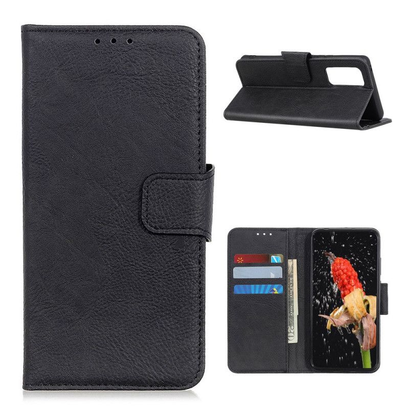 Flip Cover Xiaomi Mi 10T / 10T Pro Sort Tekstureret Litchi