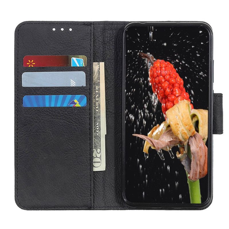 Flip Cover Xiaomi Mi 10T / 10T Pro Sort Tekstureret Litchi