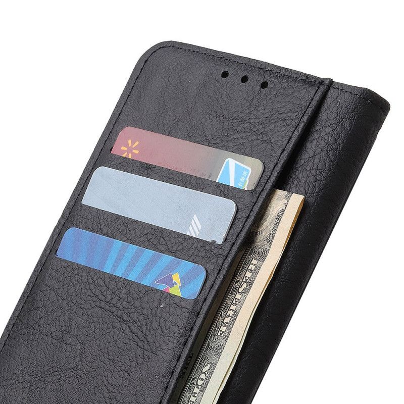 Flip Cover Xiaomi Mi 10T / 10T Pro Sort Tekstureret Litchi