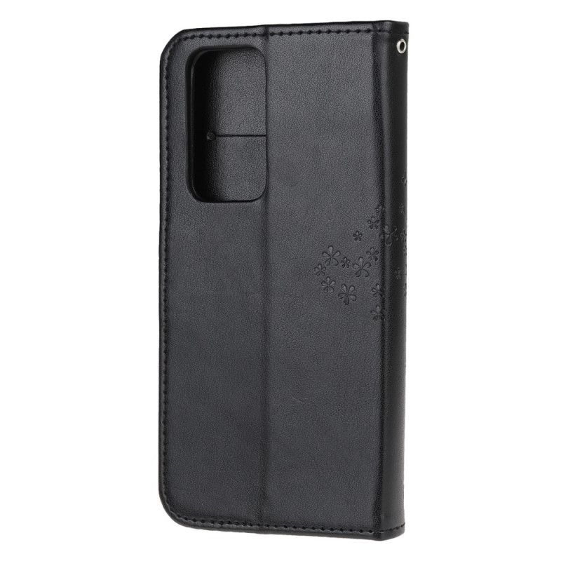 Flip Cover Xiaomi Mi 10T / 10T Pro Sort Træ- Og Rem-Ugler