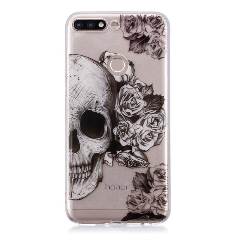 Cover for Huawei Y7 2018 Blomstret Kranium