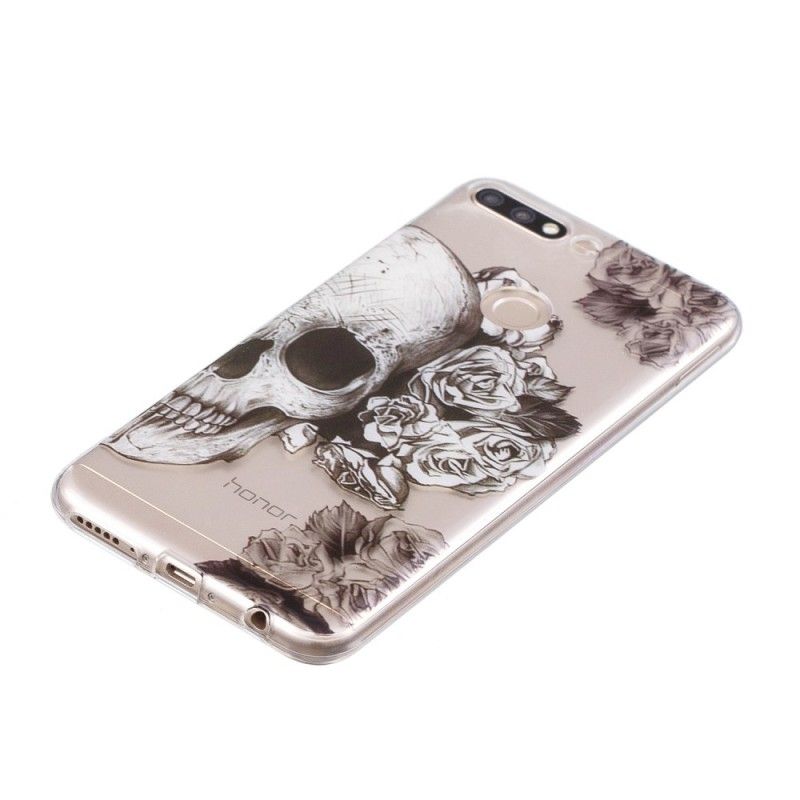 Cover for Huawei Y7 2018 Blomstret Kranium