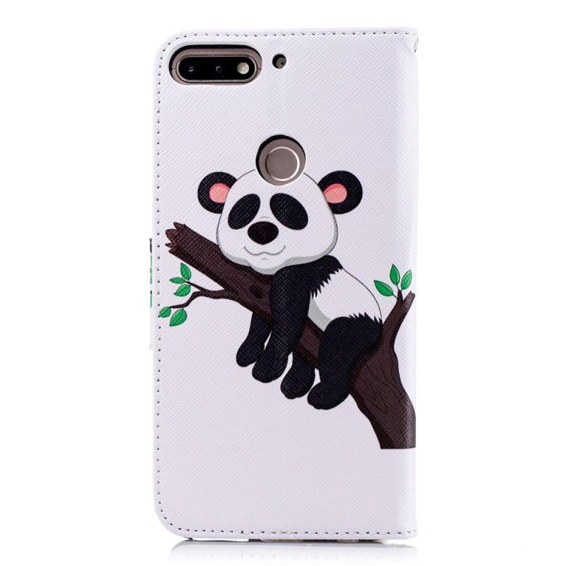 Flip Cover Læder Huawei Y7 2018 Doven Panda Original