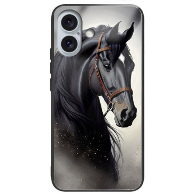 Cover iPhone 16 Plus Hest Af Hærdet Glas