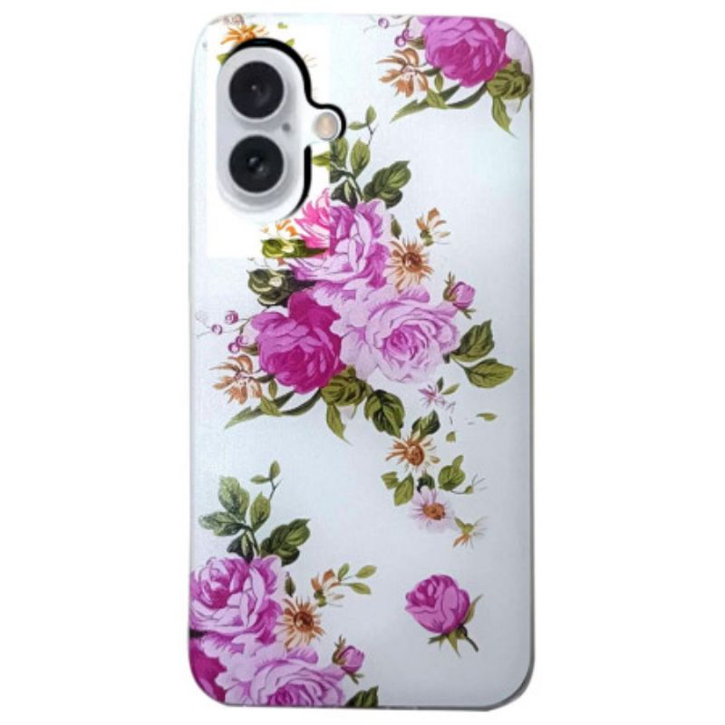 Cover iPhone 16 Plus Lyserøde Blomster