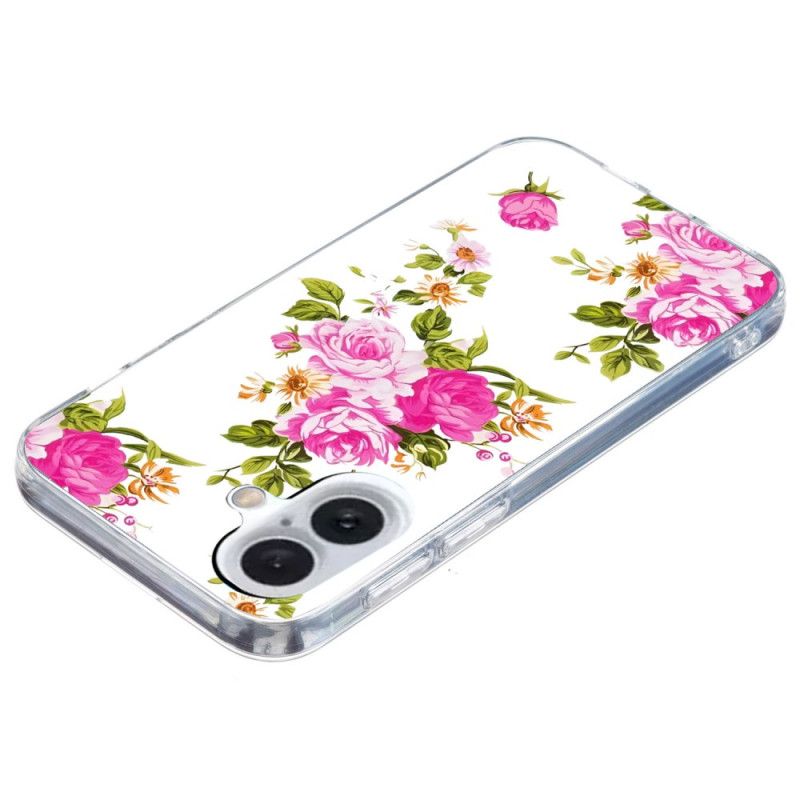 Cover iPhone 16 Plus Lyserøde Blomster