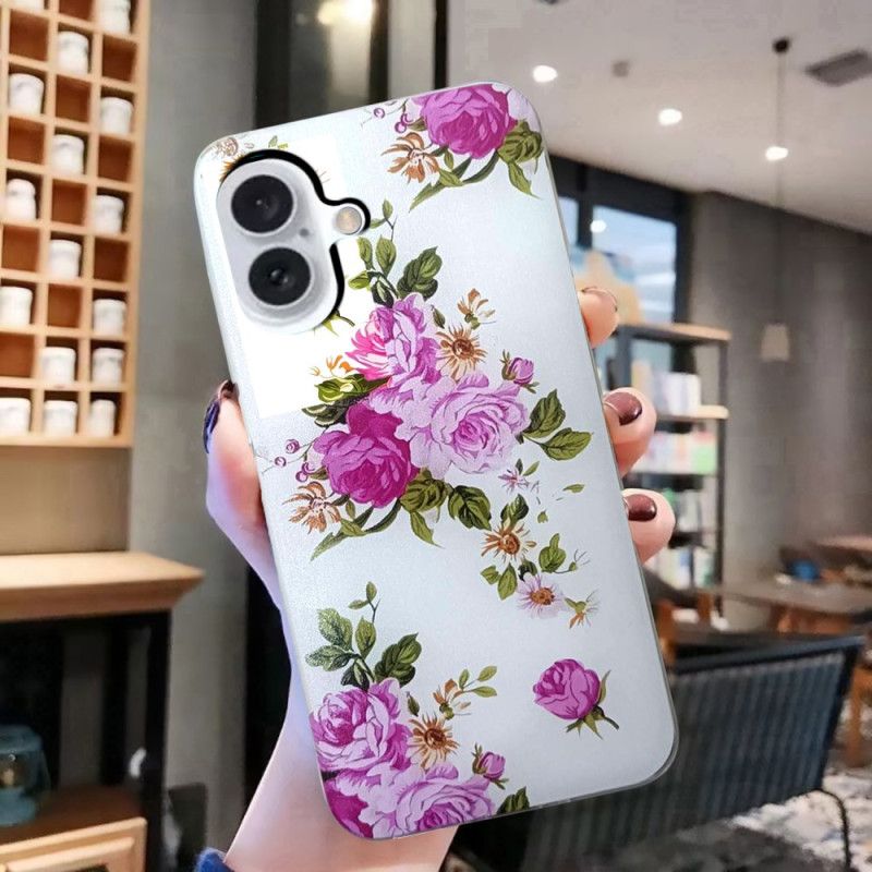 Cover iPhone 16 Plus Lyserøde Blomster