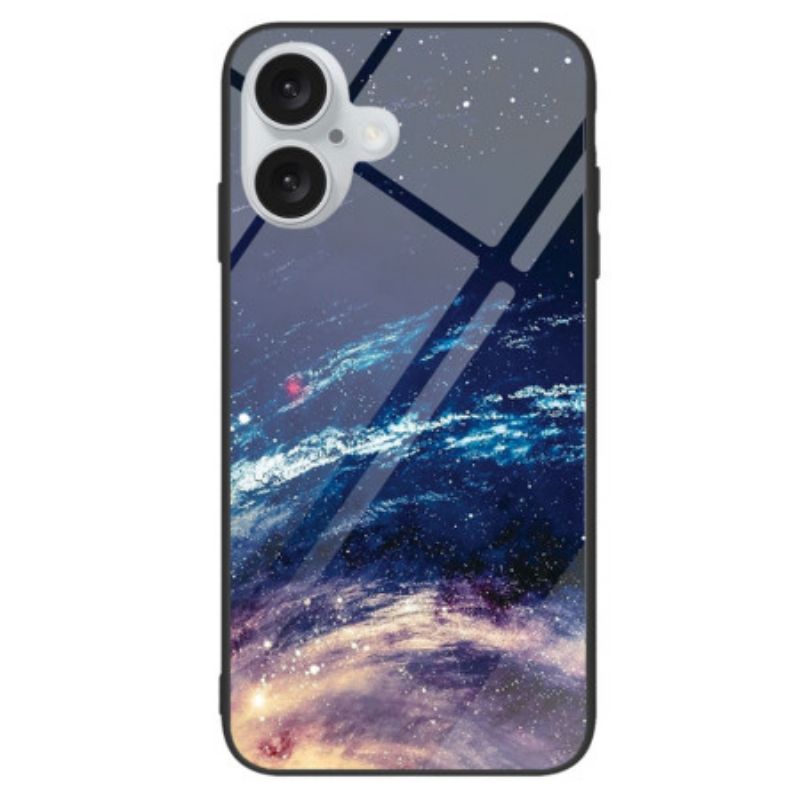 Cover iPhone 16 Plus Telefon Etui Hærdet Glas Mælkevejen