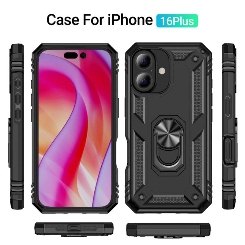 Cover iPhone 16 Plus Telefon Etui Ring-støtte