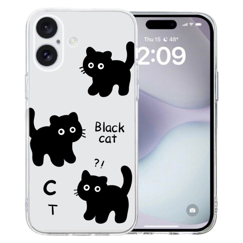 Cover iPhone 16 Plus Telefon Etui Sort Sort