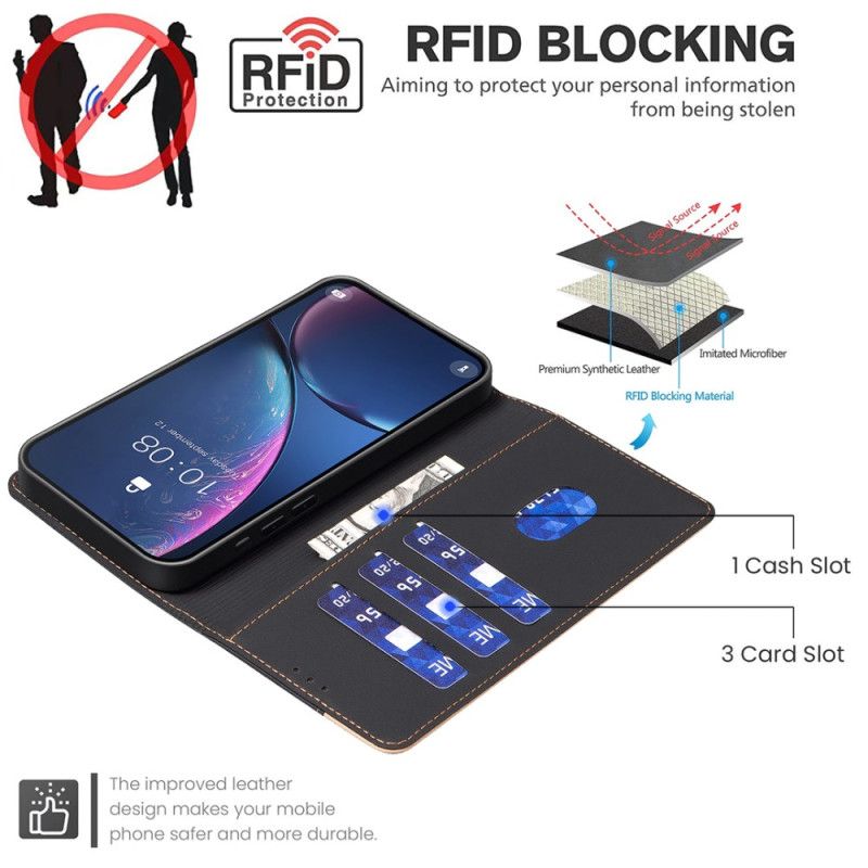 Flip Cover iPhone 16 Plus Bicolor Rfid-blokeringsteknologi Binfen Color