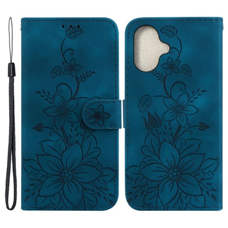 Flip Cover iPhone 16 Plus Blomster