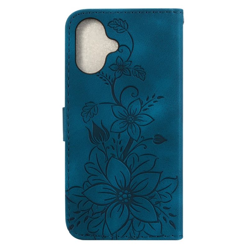 Flip Cover iPhone 16 Plus Blomster