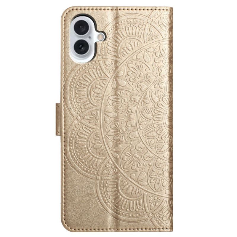 Flip Cover iPhone 16 Plus Mandala Remmønster