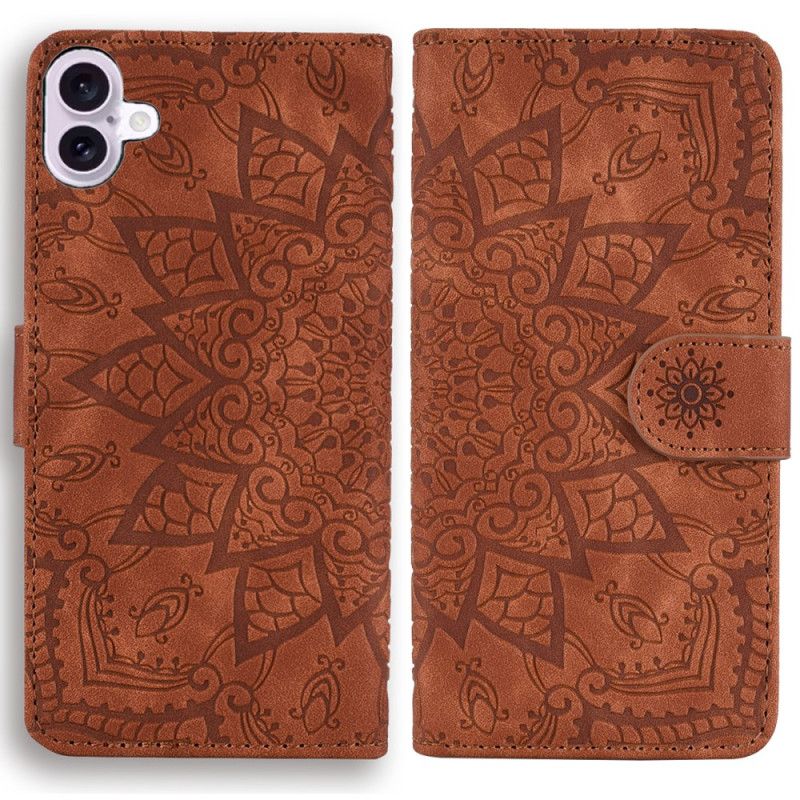 Flip Cover iPhone 16 Plus Mandala Tryk