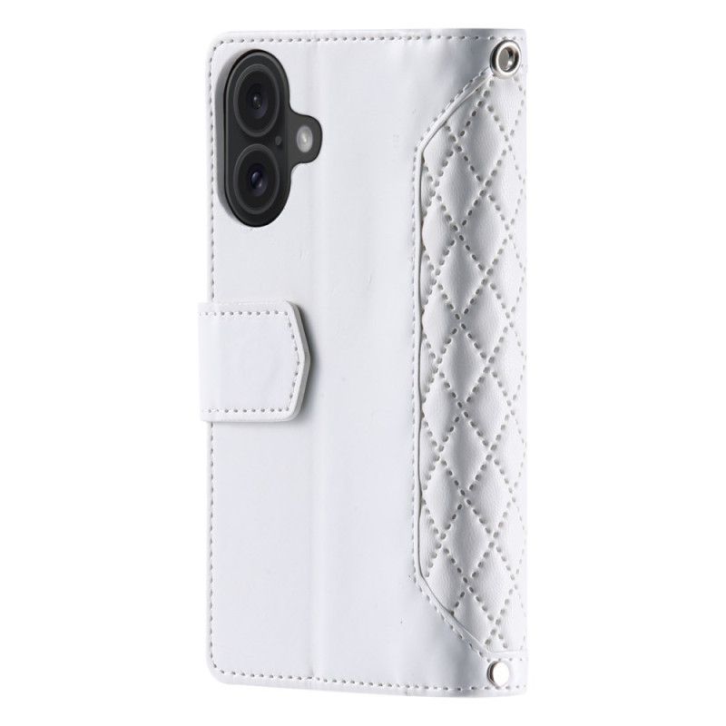 Flip Cover iPhone 16 Plus Quiltet Tegnebog