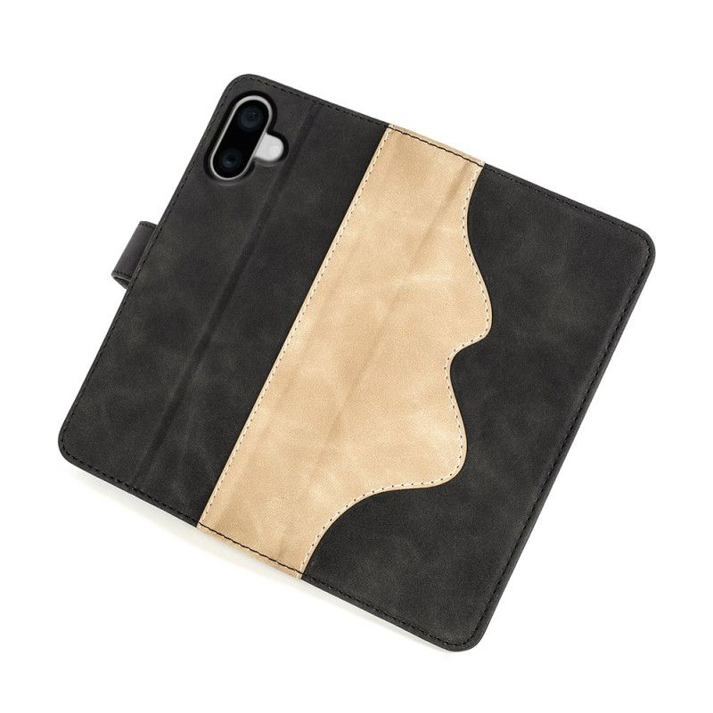 Flip Cover iPhone 16 Plus Tofarvet Design