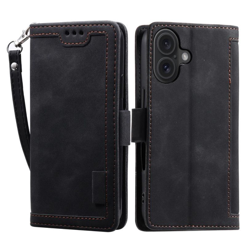 Flip Cover Til iPhone 16 Plus Vintage Style Protection