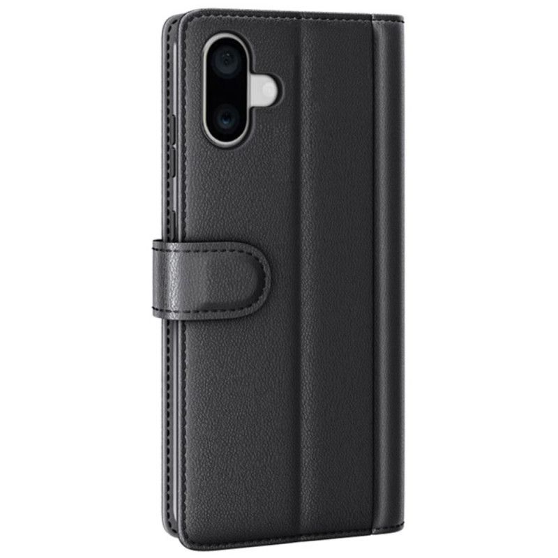 Læder Cover iPhone 16 Plus Telefon Etui Ægte Læder