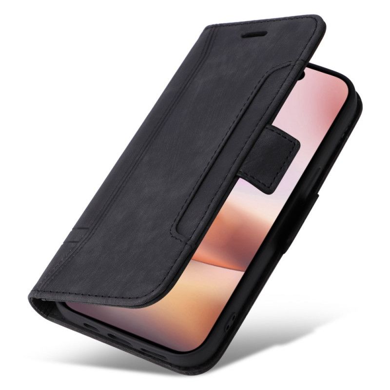 Læder Cover iPhone 16 Plus Telefon Etui Betopnice Forreste Kortholder