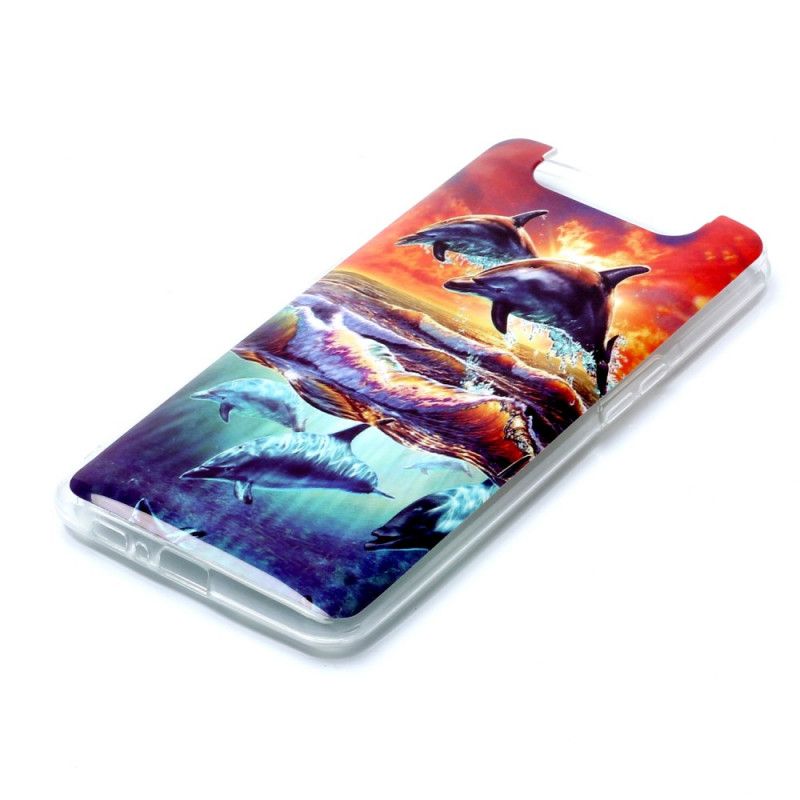 Cover for Samsung Galaxy A80 / A90 Delfiner I Naturen