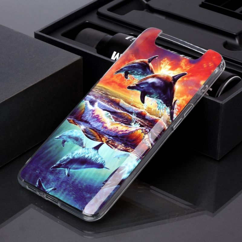 Cover for Samsung Galaxy A80 / A90 Delfiner I Naturen