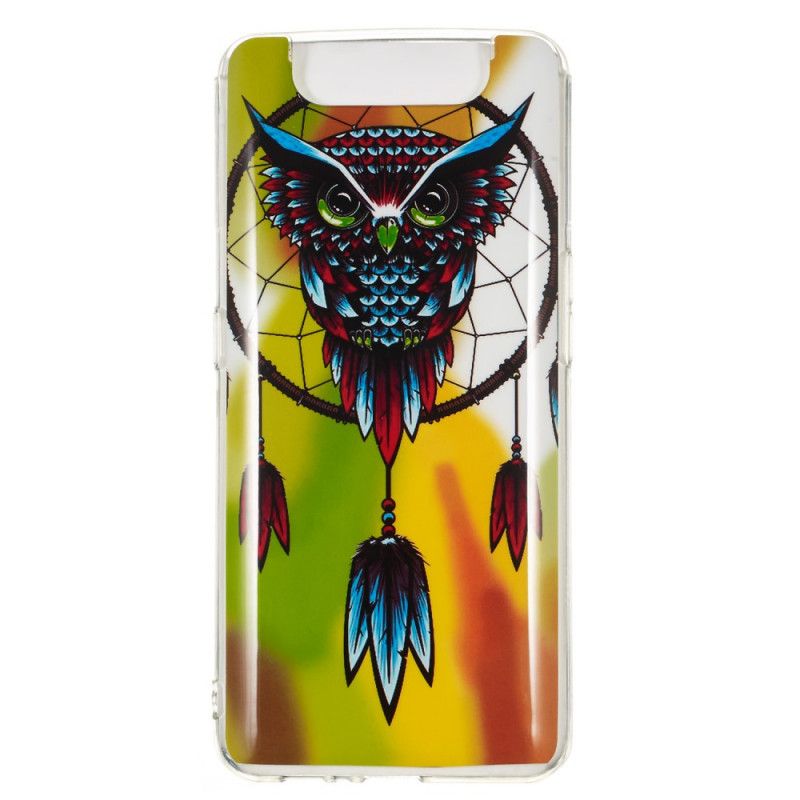 Cover for Samsung Galaxy A80 / A90 Drømmefanger Med Fluorescerende Ugle