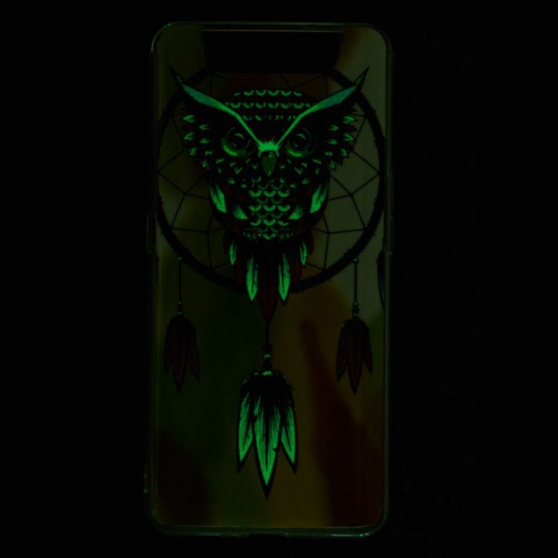 Cover for Samsung Galaxy A80 / A90 Drømmefanger Med Fluorescerende Ugle