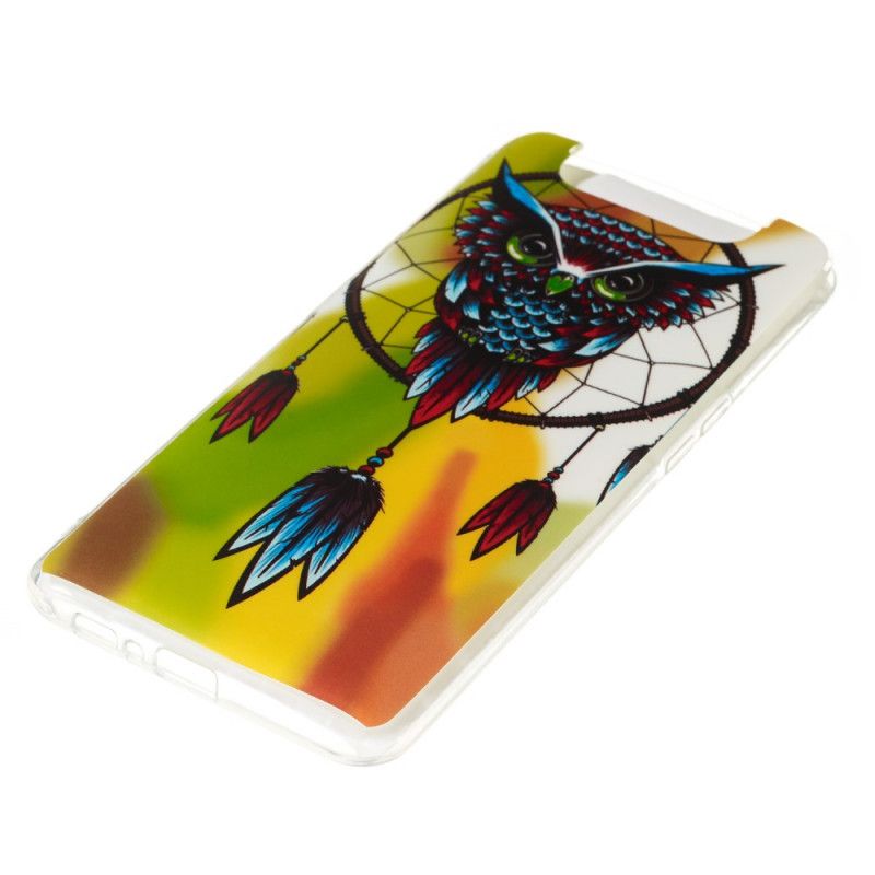 Cover for Samsung Galaxy A80 / A90 Drømmefanger Med Fluorescerende Ugle